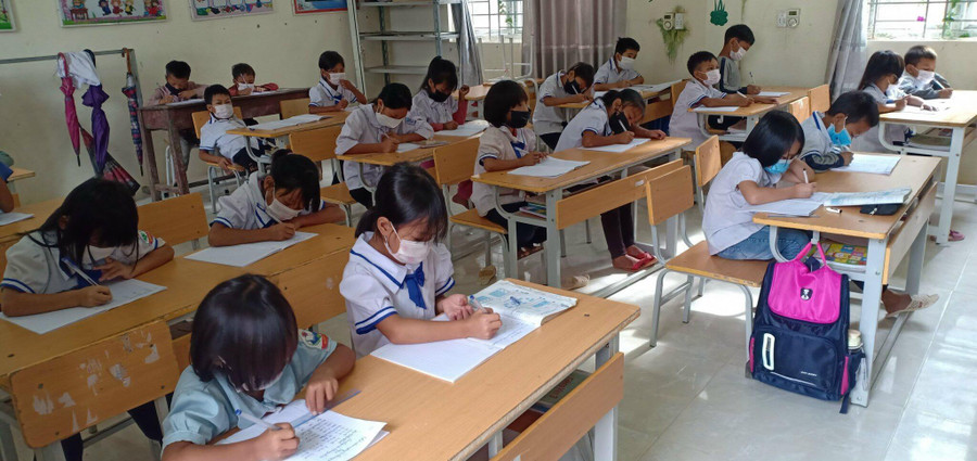 Học sinh Trường PTDTBT Tiểu học Pa Ủ (Mường Tè, Lai Châu). Ảnh: NVCC