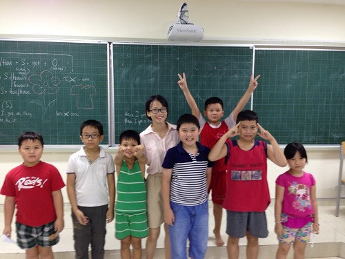 SV Tô Thị Thuyên làm trợ giảng tại Trung tâm ngoại ngữ SV Tô Thị Thuyên làm trợ giảng tại Trung tâm ngoại ngữ