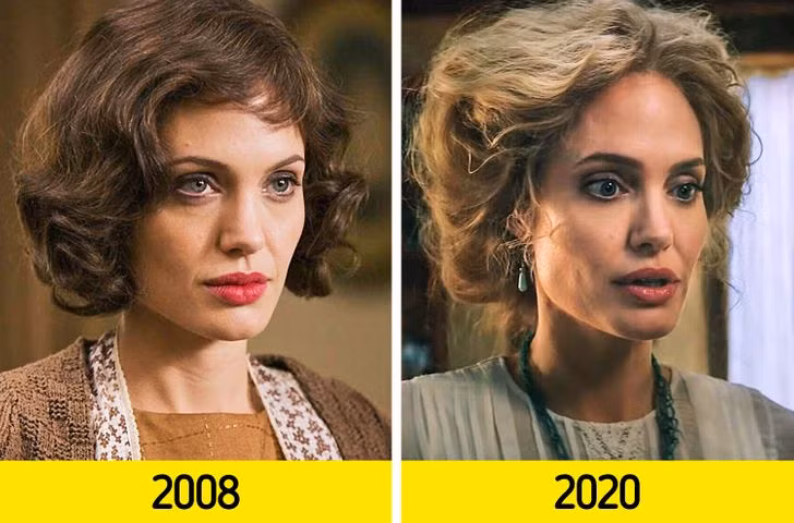 Angelina Jolie: Thời gian dường như không có quyền tác động đến dung nhan của Angelina Jolie thì phải. Năm 2008, cô xuất hiện vô cùng tuyệt vời trong Changeling khi đã 33 tuổi. Năm 2020, cô ấy tham gia Come Away và trông vẫn vậy.