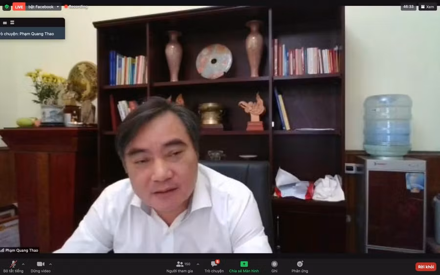 Ông Phạm Quang Thao - Phó Chủ Tịch Liên hiệp các hội Khoa học và Kỹ thuật Việt Nam (VUSTA), nguyên Phó Bí thư Thường trực Đảng uỷ Khối các cơ quan Trung ương