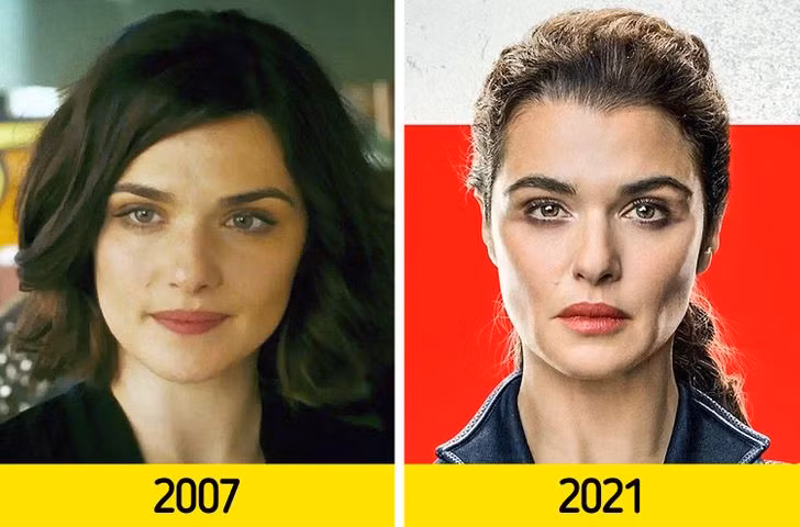 Rachel Weisz: Năm 2007, Rachel Weisz quyến rũ mọi người trong My Blueberry Nights. Cô đã 37 tuổi vào thời điểm đó. Nhưng 14 năm sau, cô ấy xuất hiện trong Black Widow và không hề già đi một chút nào.