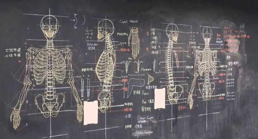 Thầy giáo trẻ gây bão mạng bởi những bức vẽ giải phẫu người trên bảng đen ảnh 7