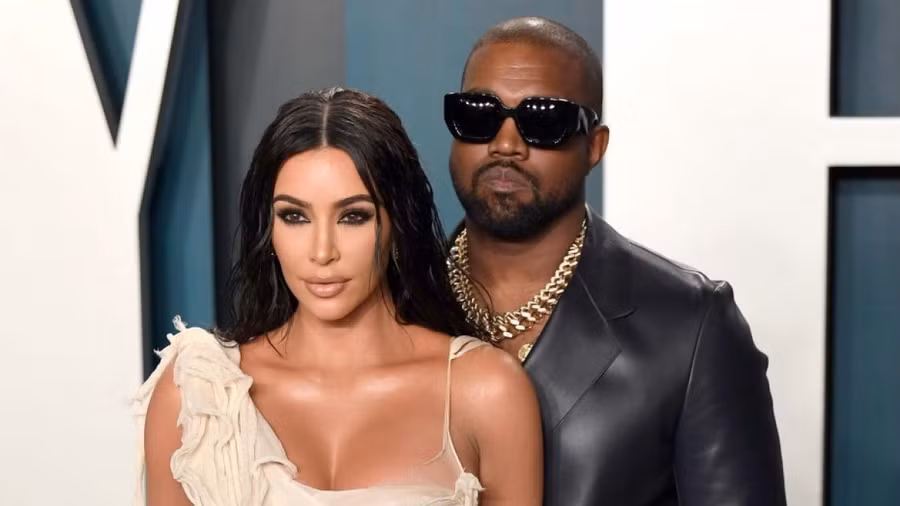 Kanye West và vợ cũ Kim Kardashian.