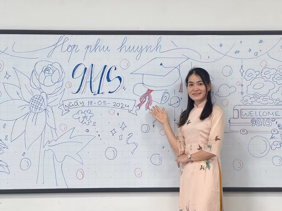 Cô Nguyễn Thị Oanh, giáo viên Trường THCS-THPT Phenikaa, Hà Nội.