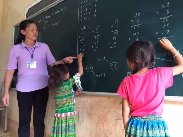 Đội ngũ GV đóng vai trò quan trọng trong việc nâng cao chất lượng dạy học Toán. Ảnh: T.G