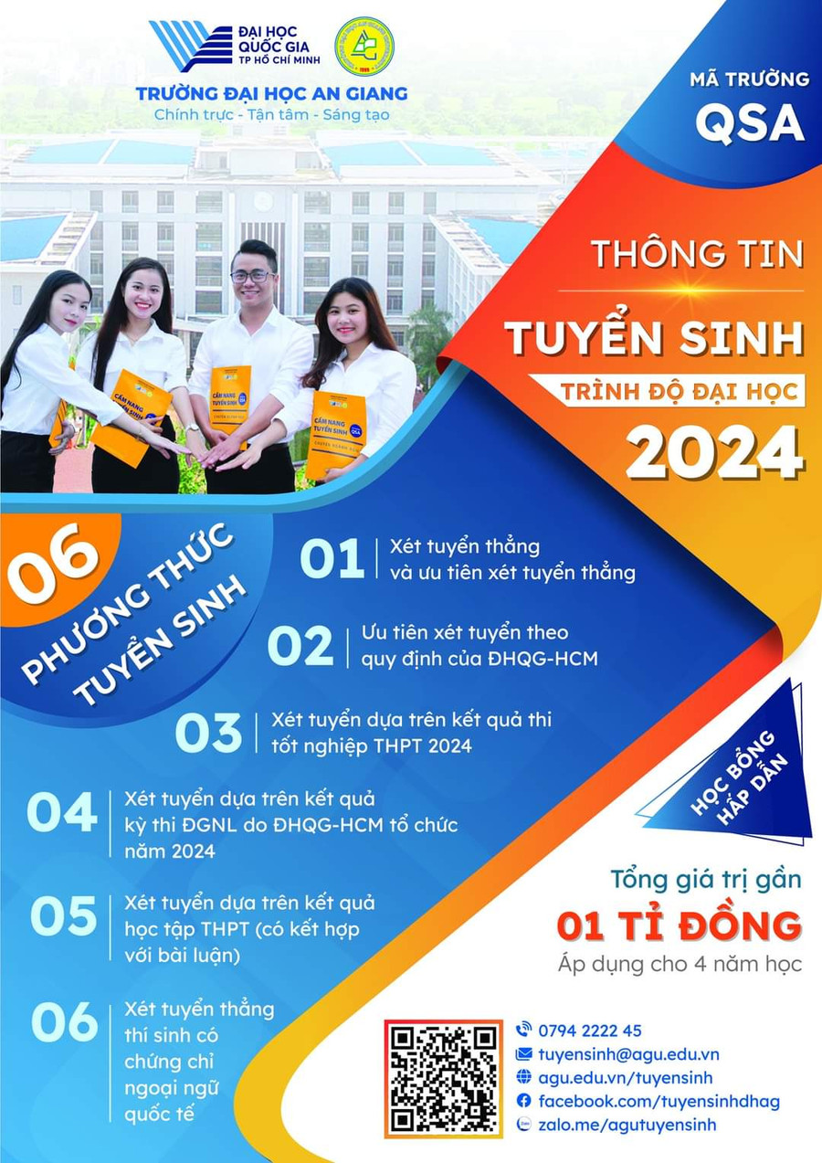 Trường Đại học An Giang tuyển sinh hơn 2.660 chỉ tiêu ảnh 1