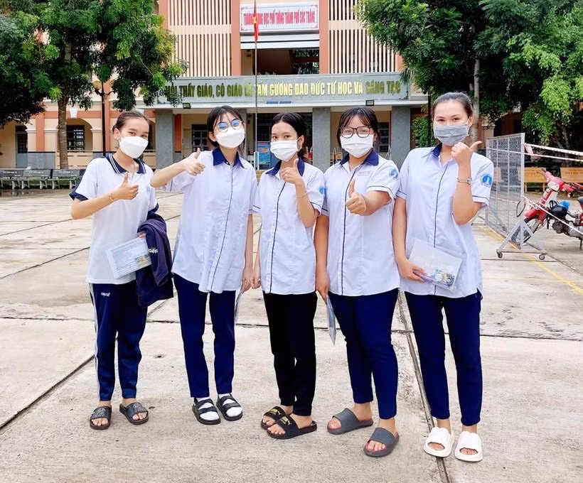 Thí sinh Sóc Trăng hoàn thành bài thi.