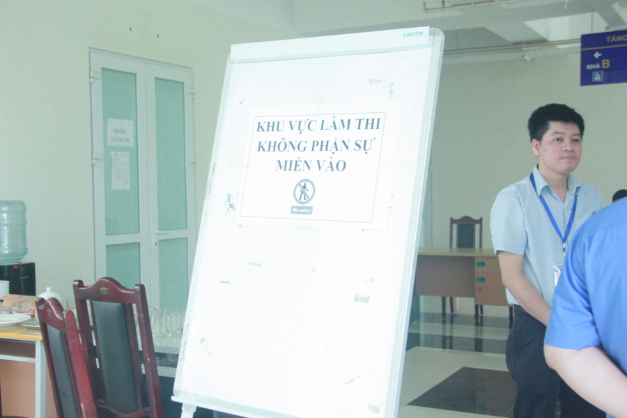 Khu vực chấm thi trắc nghiệm