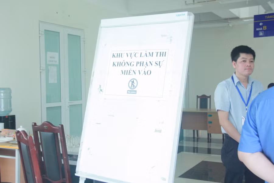 Khu vực chấm thi trắc nghiệm