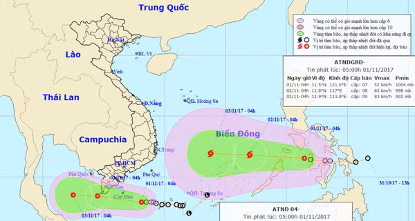 Học sinh Khánh Hòa nghỉ học đến 5/11 vì áp thấp nhiệt đới và mưa lũ