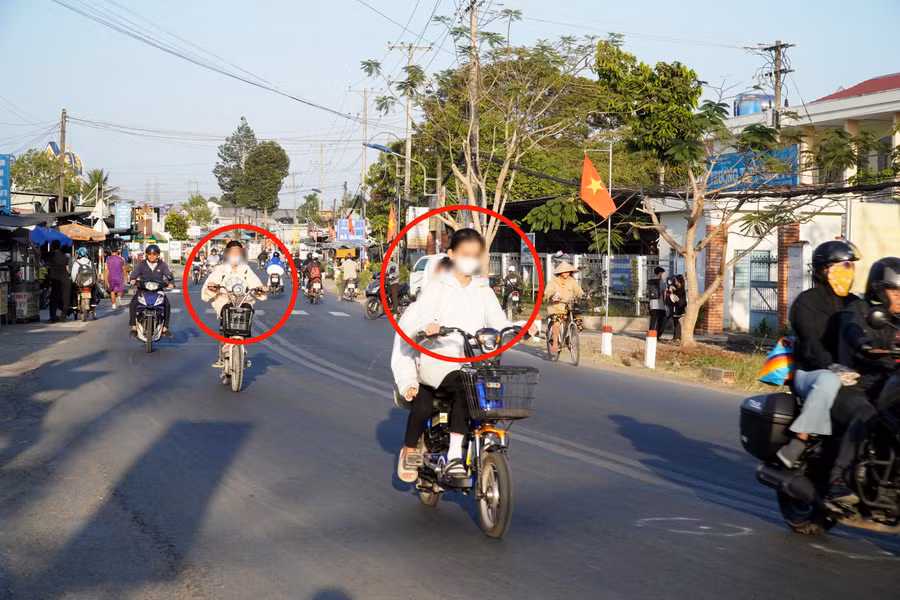 Học sinh vi phạm trật tự an toàn giao thông trên địa bàn Hậu Giang.