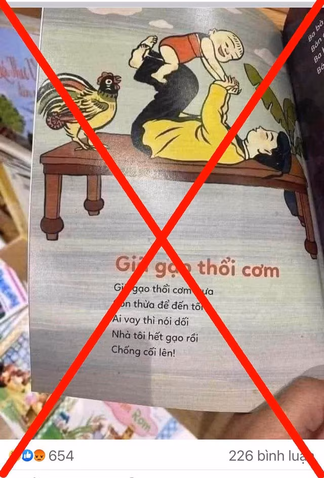 Hình ảnh về một bài thơ xuất hiện trên mạng xã hội được cho có ngữ liệu không phù hợp với lứa tuổi học sinh. Ảnh: INT