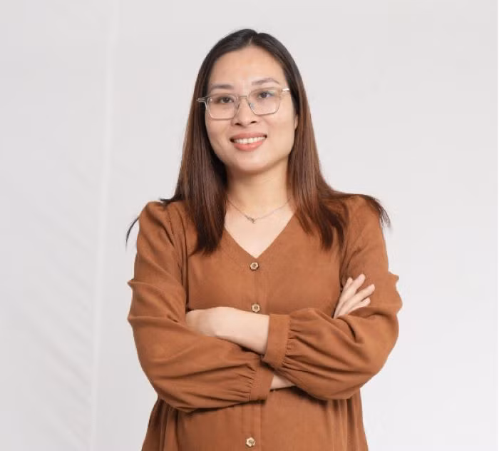 Cô Hà Thị Minh Trang, giáo viên Trường THPT Ban Mai (Hà Đông, Hà Nội).