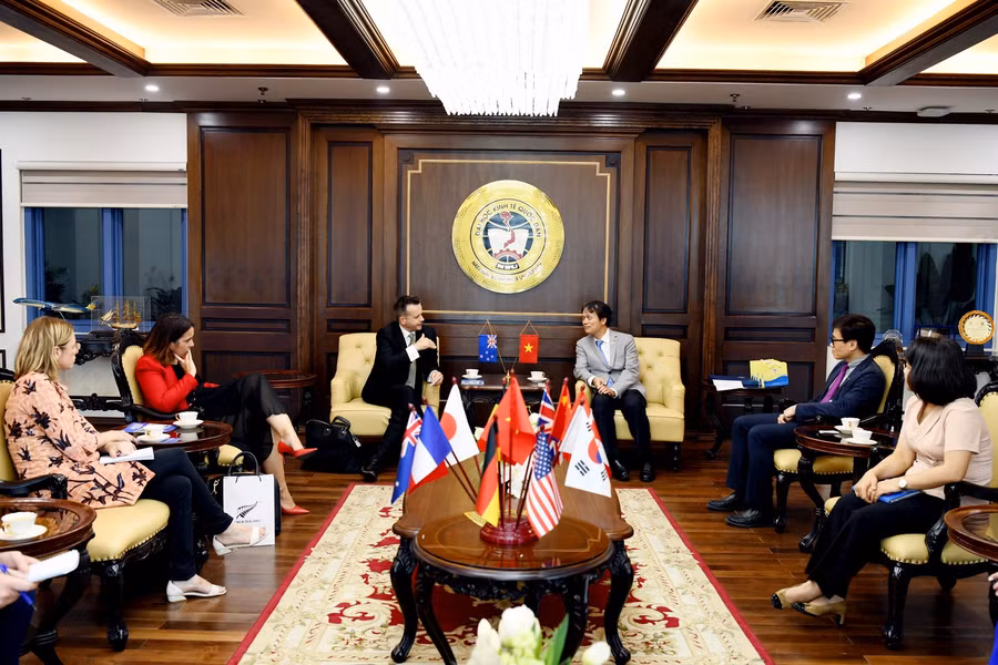 Quang cảnh tại buổi đón tiếp