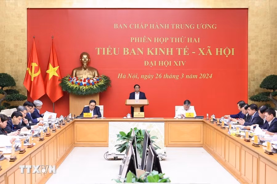 Thủ tướng Phạm Minh Chính chủ trì phiên họp thứ hai. (Ảnh: Dương Giang/TTXVN)