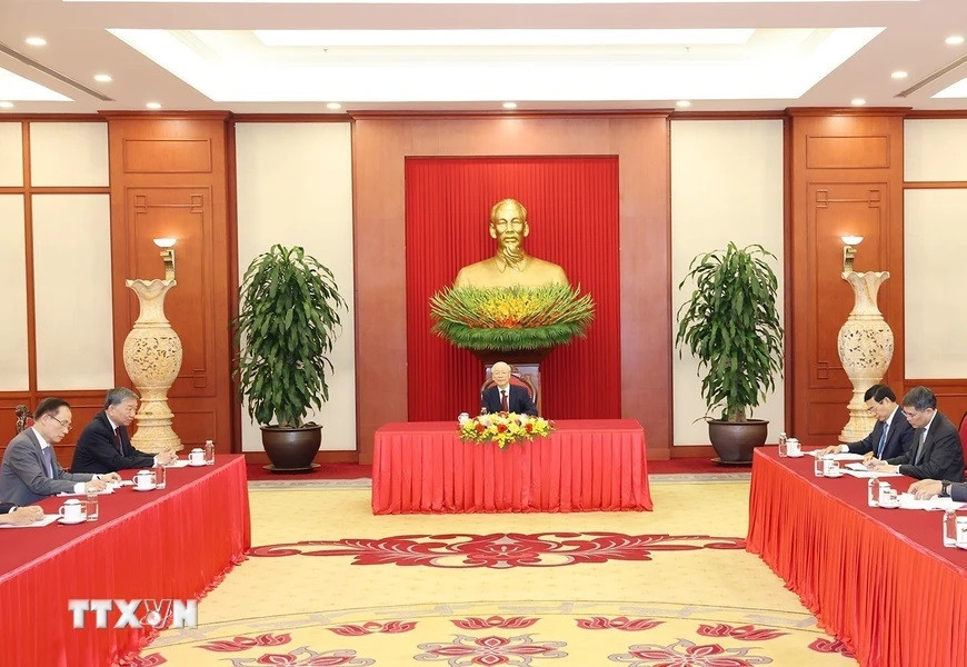 Tổng Bí thư Nguyễn Phú Trọng điện đàm cấp cao với Tổng thống liên bang Nga Vladimir Putin (Ảnh: Trí Dũng/TTXVN) Tổng Bí thư Nguyễn Phú Trọng điện đàm cấp cao với Tổng thống liên bang Nga Vladimir Putin (Ảnh: Trí Dũng/TTXVN)