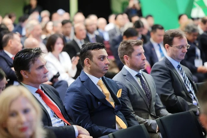 Đại diện các doanh nghiệp Australia tham dự Diễn đàn Doanh nghiệp Việt Nam-Australia. (Ảnh: Dương Giang/TTXVN) Đại diện các doanh nghiệp Australia tham dự Diễn đàn Doanh nghiệp Việt Nam-Australia. (Ảnh: Dương Giang/TTXVN)