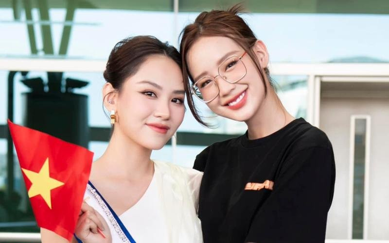 Hoa hậu Mai Phương và Hoa hậu Bảo Ngọc.