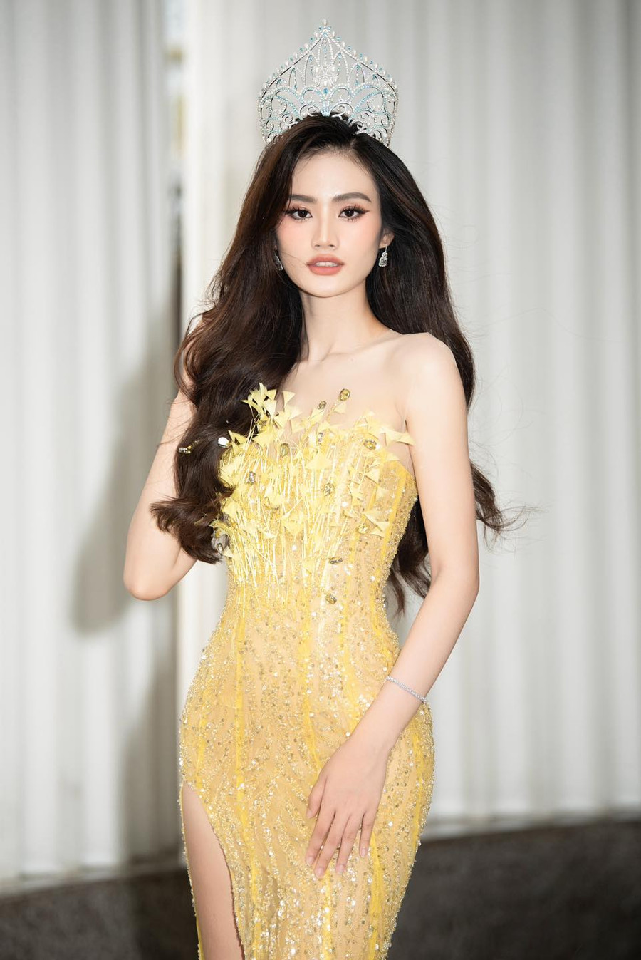 Huỳnh Trần Ý Nhi - đương kim Miss World Vietnam. Huỳnh Trần Ý Nhi - đương kim Miss World Vietnam.
