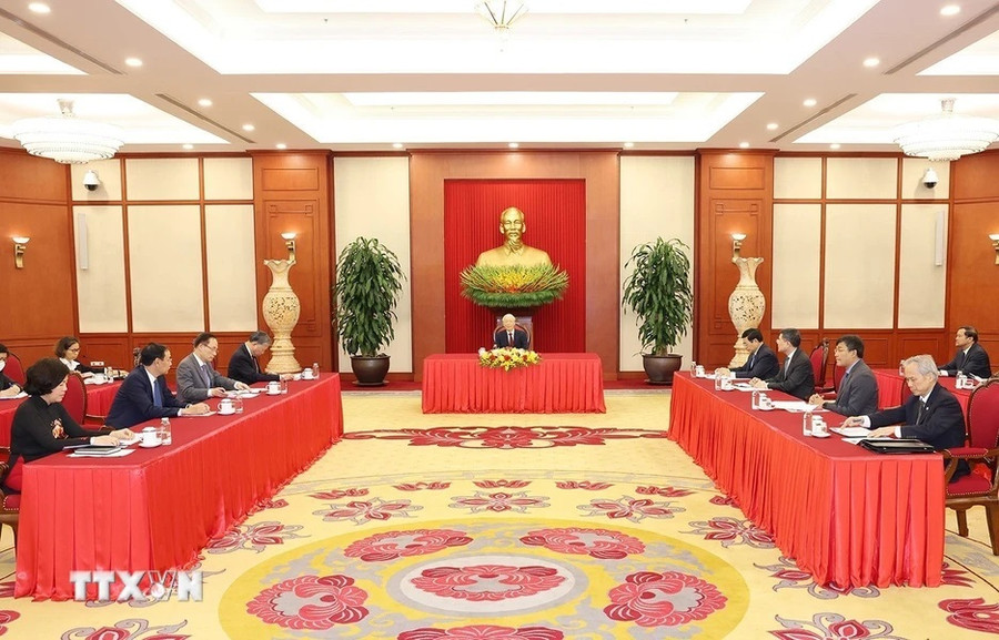 Tổng Bí thư Nguyễn Phú Trọng điện đàm cấp cao với Tổng thống liên bang Nga Vladimir Putin (Ảnh: Trí Dũng/TTXVN) Tổng Bí thư Nguyễn Phú Trọng điện đàm cấp cao với Tổng thống liên bang Nga Vladimir Putin (Ảnh: Trí Dũng/TTXVN)