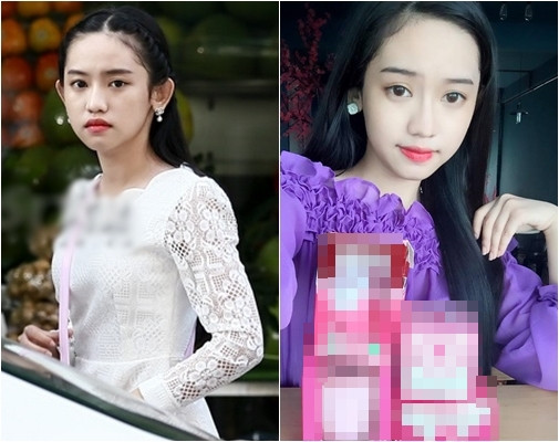 “Vỡ mộng” với nhan sắc ngoài đời của hot girl Thúy Vi ảnh 2 Rõ ràng, gương mặt của hotgirl 17 tuổi thanh tú và sắc sảo hơn nhiều sau khi đã được “chăm chút” kĩ lưỡng