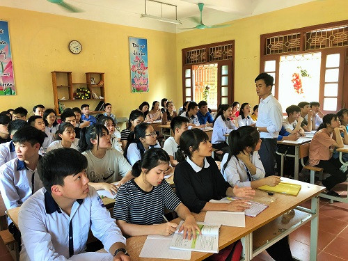 Các GV dự giờ, sau đó trao đổi, rút kinh nghiệm