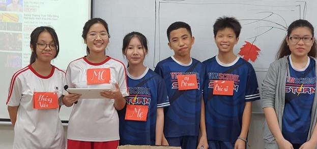 Hình ảnh ghi lại trong một tiết học về chuyên đề văn tự sự trong dự án “Có một Sài Gòn như thế”.