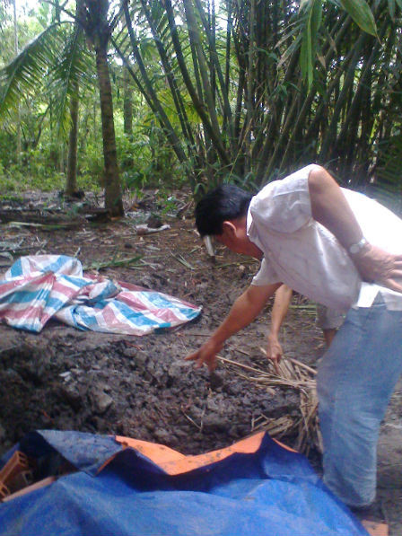 Hiện trường nơi xảy ra vụ tự thiêu.