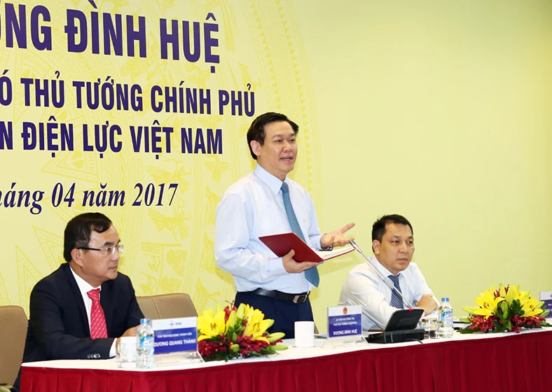 Phó Thủ tướng Vương Đình Huệ phát biểu tại buổi làm việc. Ảnh: VGP/Thành Chung