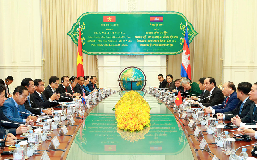 Hội đàm cấp cao Việt Nam-Campuchia. Ảnh: VGP/Quang Hiếu Hội đàm cấp cao Việt Nam-Campuchia. Ảnh: VGP/Quang Hiếu