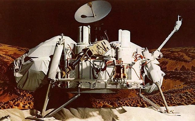 Thiết bị đổ bộ Viking Lander trên sao Hỏa trong thập niên 70. Ảnh: NASA