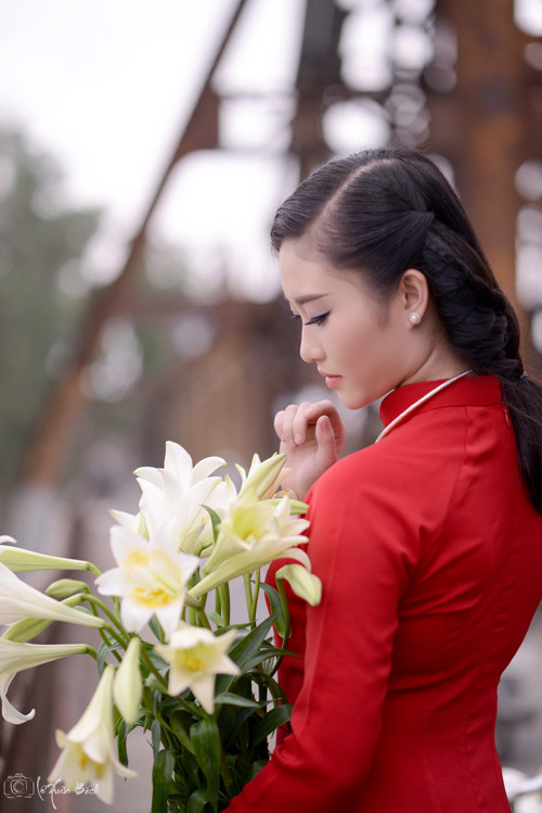 tan chay vi thieu nu ha noi chup anh ao dai ben hoa loa ken - 14