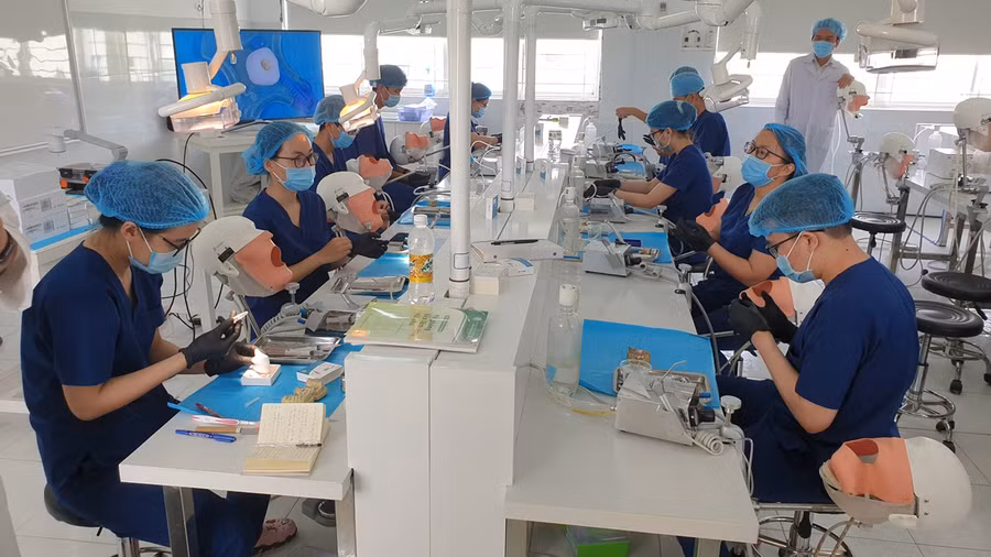 Giờ thực hành của sinh viên Trường ĐH Trà Vinh.