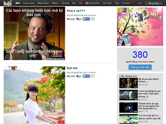 Haivl.com khi còn hoạt động.