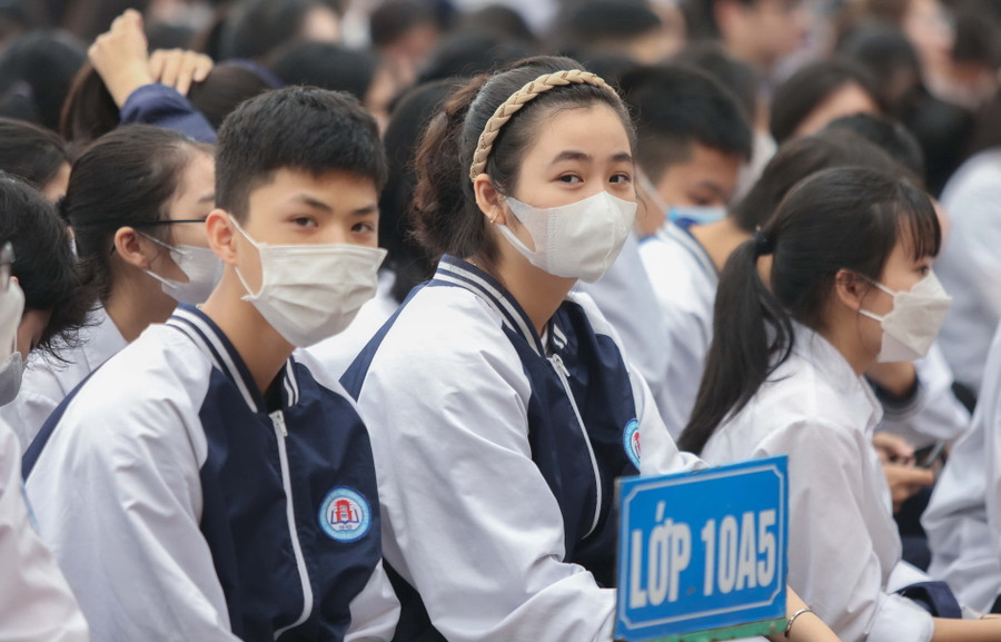 Học sinh lớp 10 tại Hà Nội. Ảnh: TG
