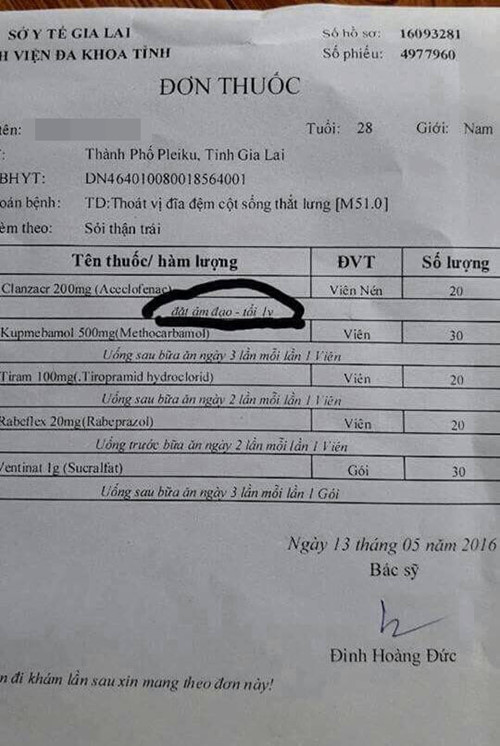 Yêu cầu nam bệnh nhân đặt thuốc vào âm đạo: Sở Y tế nói gì?
