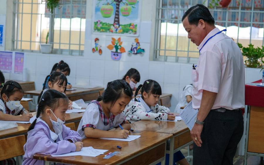Một tiết học của thầy trò Trường Tiểu học Lê Quý Đôn (TP Cần Thơ). Ảnh: Minh Anh