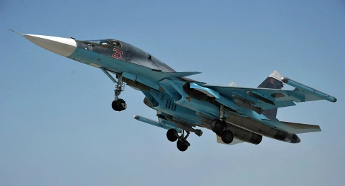 Tiêm kích bom Su-34 Nga lần đầu mang tên lửa không đối không ở Syria