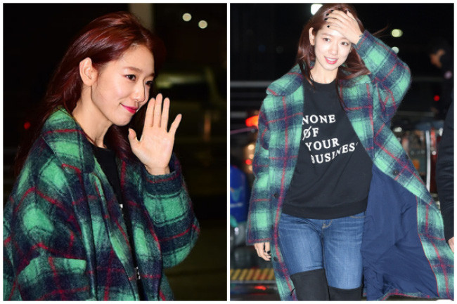 Diện boots cao cổ, Park Shin Hye bị lộ đùi to