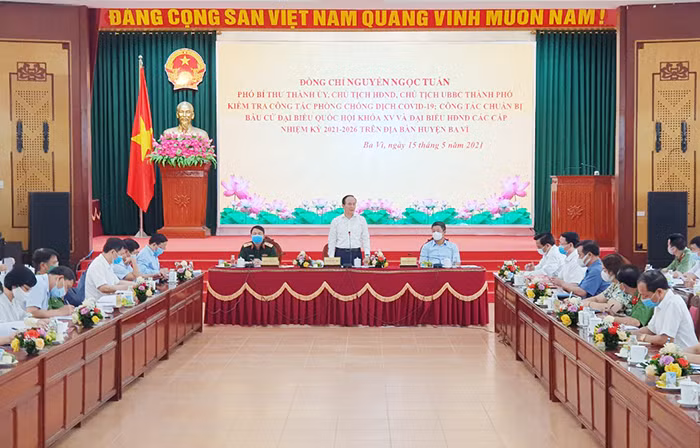 Chủ tịch HĐND TP Nguyễn Ngọc Tuấn kết luận buổi kiểm tra tại huyện Ba Vì