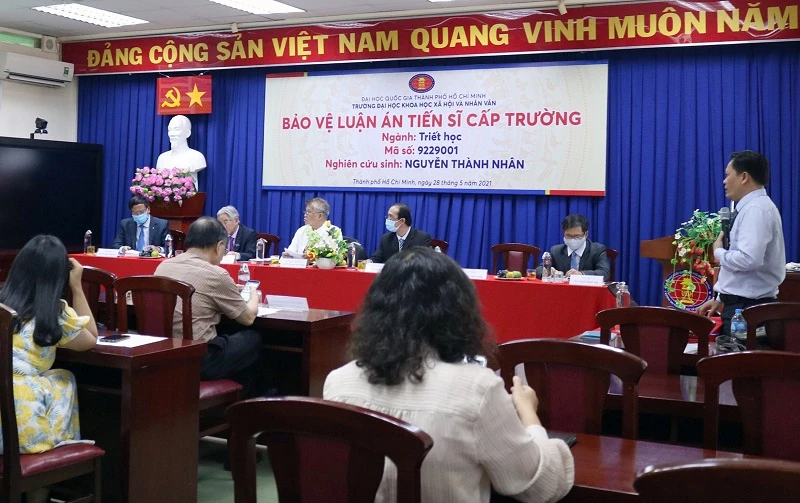 Một buổi bảo vệ Luận án TS tại Trường ĐH KHXH&NV TPHCM.