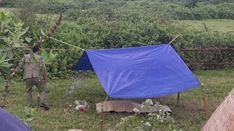 Hiện trường phát hiện thi thể nạn nhân.