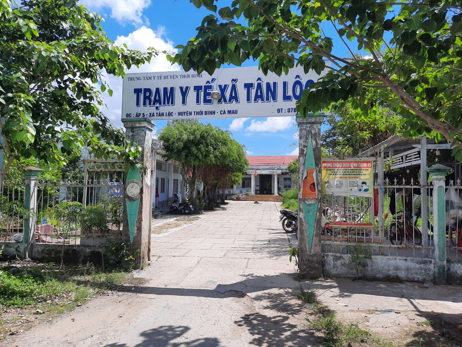 Trạm Y tế xã Tân Lộc, huyện Thới Bình (Cà Mau), một điểm tiêm vắc xin phòng Covid-19.