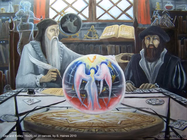  John Dee tìm cách giao tiếp với thiên thần. 