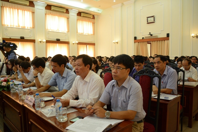 Các đại biểu tham dự hội nghị tại đầu cầu Hà Nội