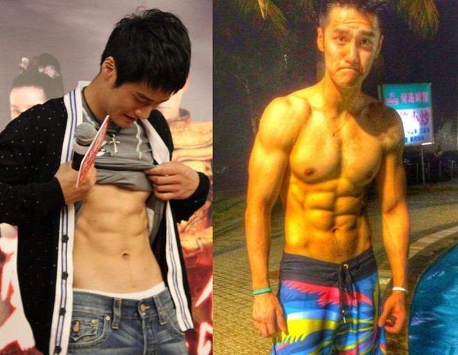 Mỹ nam 9x Tưởng Kình Phu cao 1m82 và có một cơ thể săn chắc, cơ bắp. Mỹ nam châu Á khoe cơ bụng 6 múi