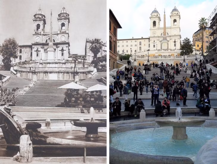 Rome, Ý, 1925 so với 2016.