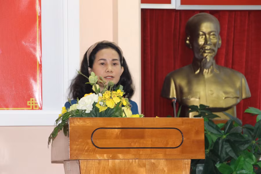 BS.CKI Nguyễn Ngọc Thùy Dương – Phó Giám đốc Trung tâm Kiểm soát bệnh tật Thành phố (HCDC) phát biểu tại buổi Mít tinh. BS.CKI Nguyễn Ngọc Thùy Dương – Phó Giám đốc Trung tâm Kiểm soát bệnh tật Thành phố (HCDC) phát biểu tại buổi Mít tinh.