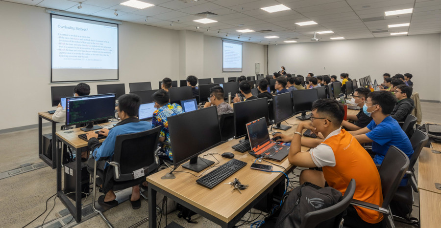 Giờ học của sinh viên Trường ĐH Việt Đức Ảnh: NTCC Giờ học của sinh viên Trường ĐH Việt Đức Ảnh: NTCC