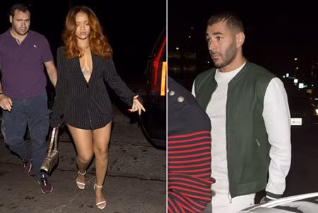 Benzema và Rihanna tại hộp đêm Hooray Henry.